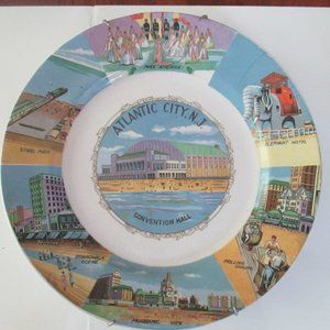 Atlantic City New Jersey Vintage Souvenir Plate Convention Hall Miss America